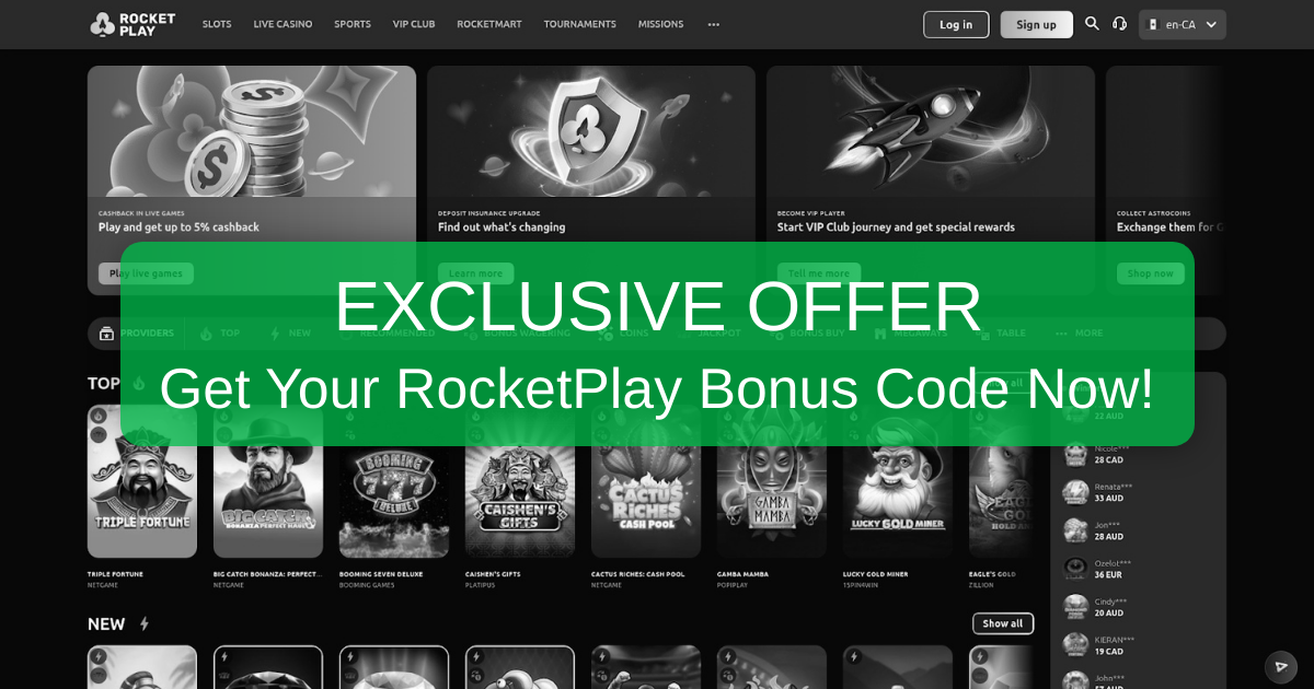 RocketPlay Bonus Code 2026 - Best Offers & Free Spins USA